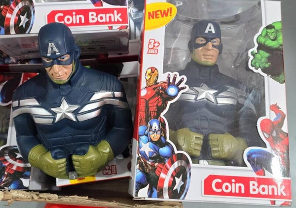 HUCHA FIGURA CAPITAN AMERICA CAJA