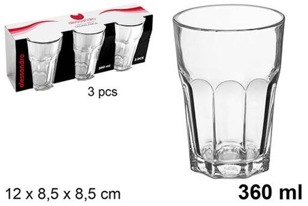 VASOS CRISTAL PACK3 CASABLANCA 360ml