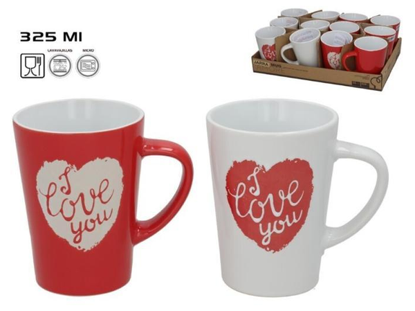 JARRA MUG CERAMICA AMORE 325ml (12)