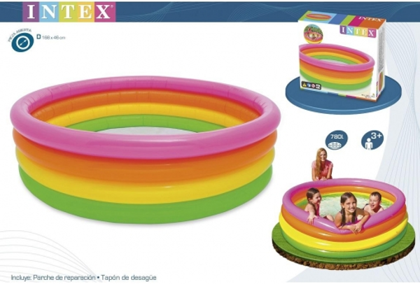 PISCINA INF. 4TUBOS SUELO ACOLCHADO 168x46cm