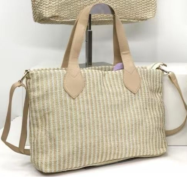 -BOLSO RECTANGULAR RATTAN ASA MATERIAL 37x24cm