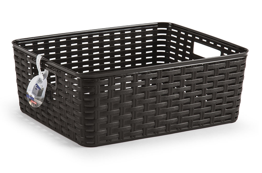 CESTA PLASTICO RATTAN N4 36x28cm