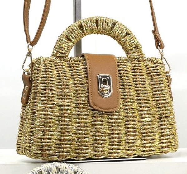 -BOLSO RATTAN RIGIDO BROCHE 23x15cm