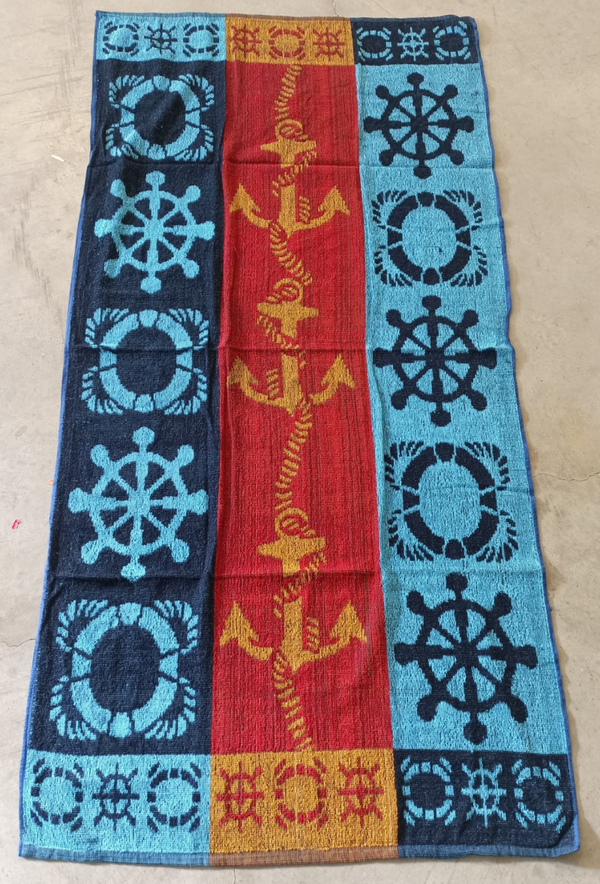 TOALLA PLAYA ALGODON DECORADA 175x90cm