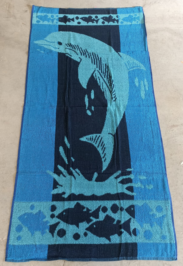 TOALLA PLAYA ALGODON DECORADA 175x90cm