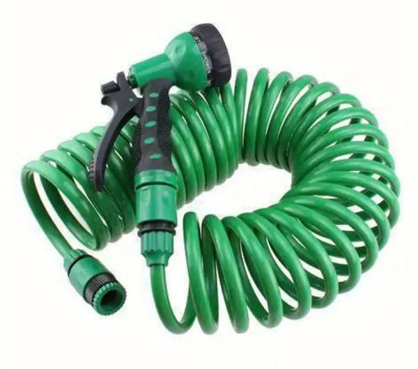 MANGUERA RIEGO ESPIRAL+PISTOLA 7,5m