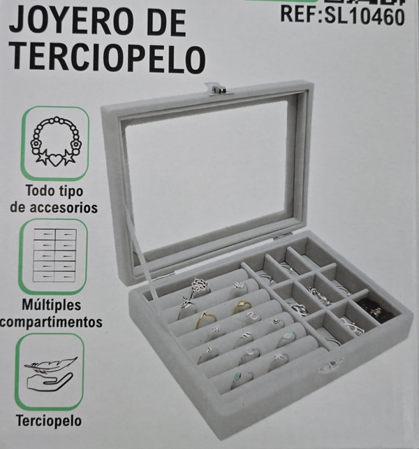 JOYERO TERCIOPELO BROCHE STOCK LIDER