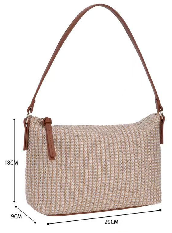 -BOLSO RATTAN COLORES ASA MATERIAL 29x18cm