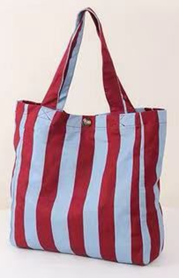 BOLSO PLAYA LONETA RAYAS BOTON 45x45cm