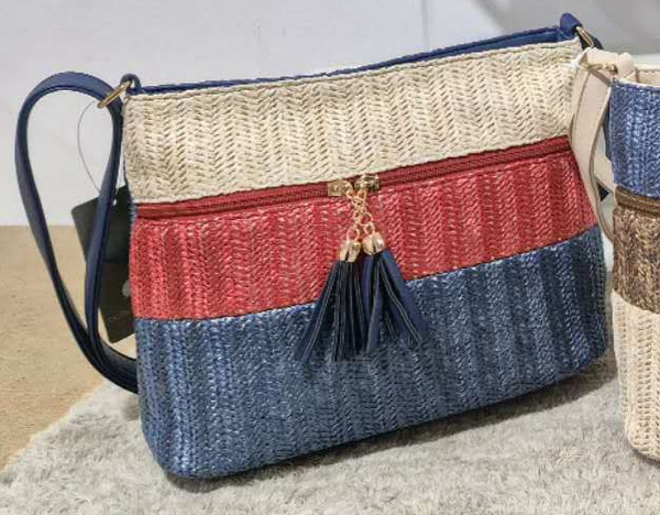 -BOLSO CUADRADO RATTAN COLORES 26x22cm