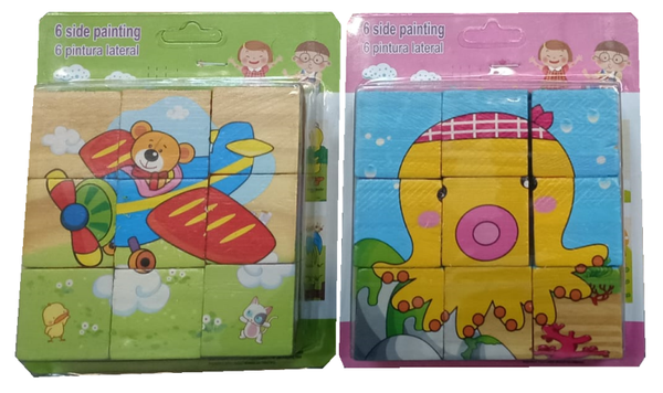 ROMPECABEZAS MADERA 6CUBOS