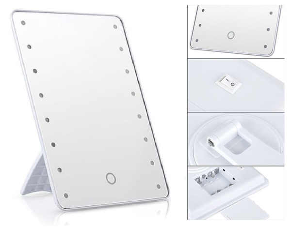 ESPEJO LED SOPORTE 17x23cm
