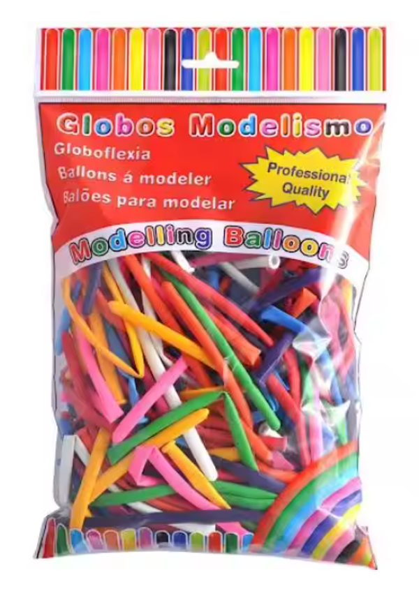 GLOBOS MODELAR COLORES 50ud BOLSA