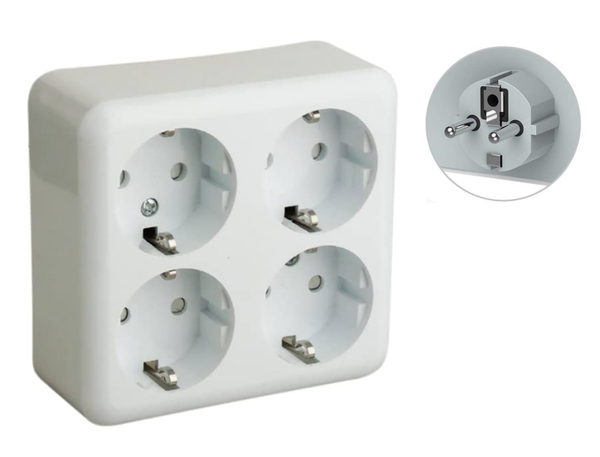 ADAPTADOR PARED 4TOMAS CUADRADO