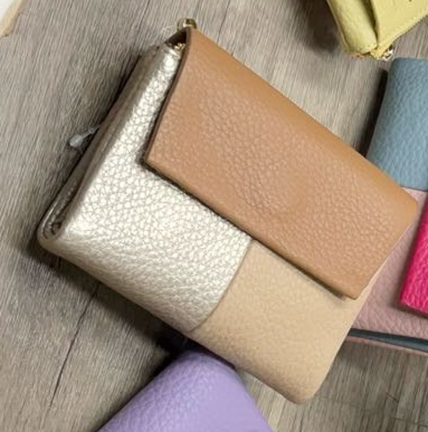 CARTERA SRA. MATERIAL BICOLOR 16x10cm