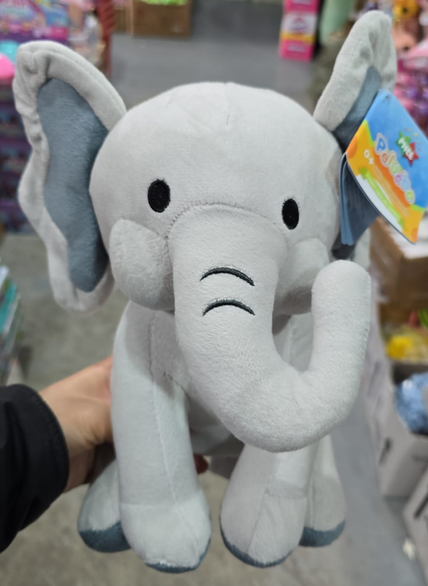PELUCHE ELEFANTE GRIS/ROSA 40cm