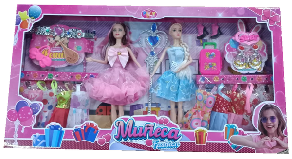 MUÑECAS ACCESORIOS 20pz CAJA 66x27cm