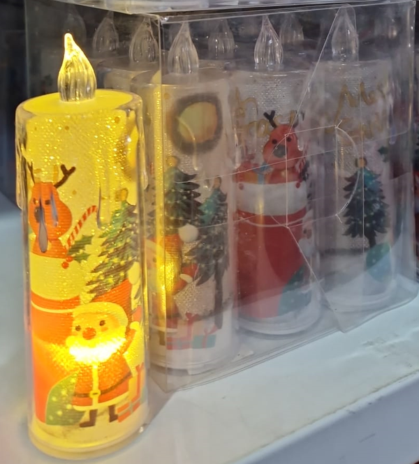 VELA LED DECORACION NAVIDAD 16cm