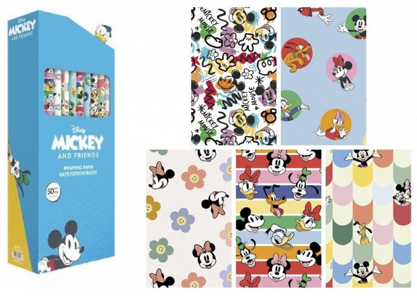 PAPEL DE REGALO MICKEY & FRIENDS 70cm x 2m (50)