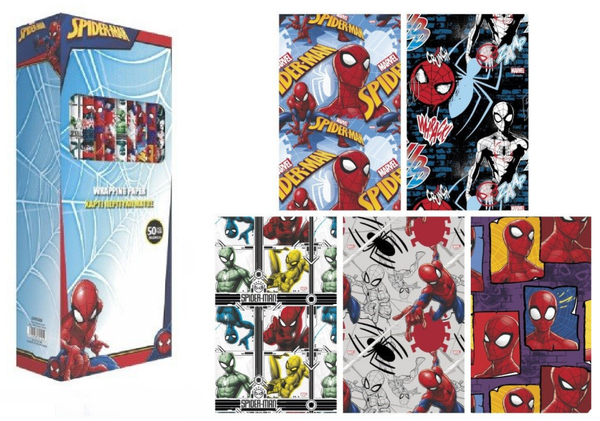 PAPEL DE REGALO SPIDERMAN 70cm x 2m (50)