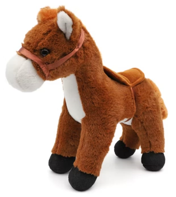 PELUCHE POTRO MARRON 36x25cm