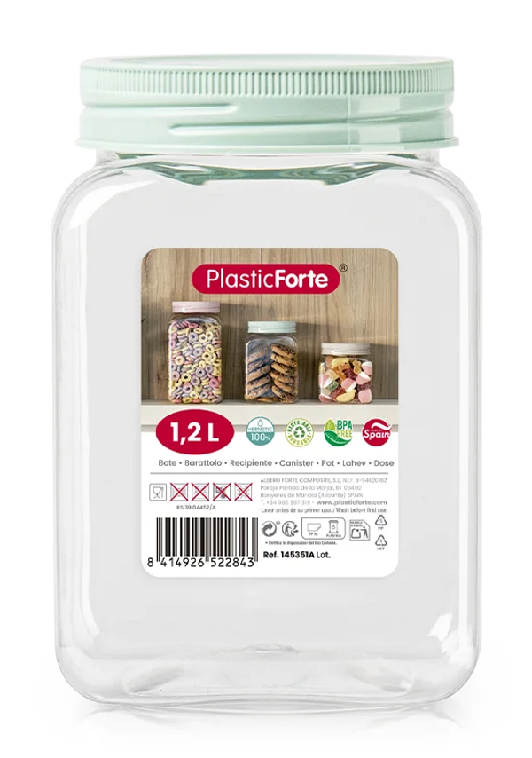 TARRO PLASTICO CUAD. ROSCA COLOR (12)