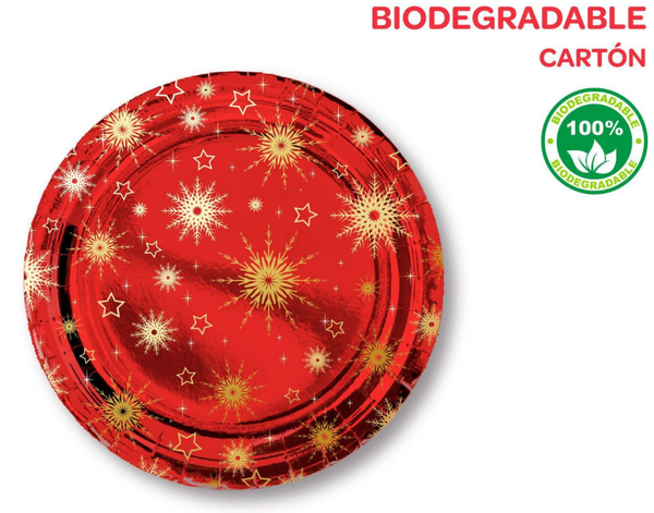 PLATO BIODEGRADABLE SILVEX ESTRELLAS (12)