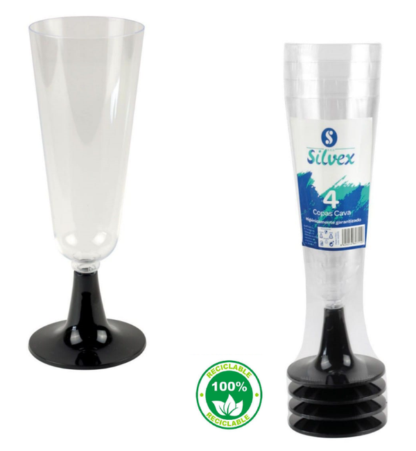 COPA CAVA PLASTICO BASE NEGRA 4ud (6)