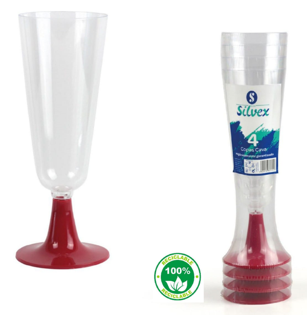 COPA CAVA PLASTICO BASE ROJA 4ud (6)