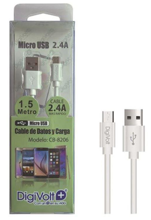 CABLE MICRO USB 2,4A 1,5m DIGIVOLT