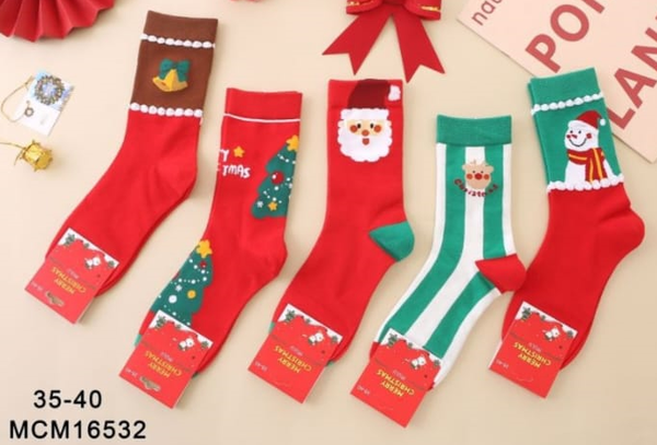CALCETIN SRA. DECORADO NAVIDAD 3ud (4)