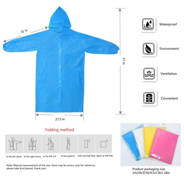 CHUBASQUERO ADULTO EVA 4COLORES