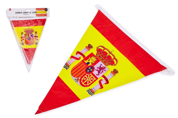 GUIRNALDA PLASTICO ESPAÑA TRIANGULO 10m