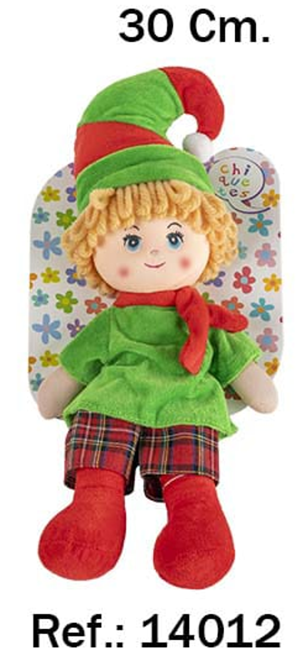 MUÑECO TRAPO DUENDE NAVIDAD 30cm
