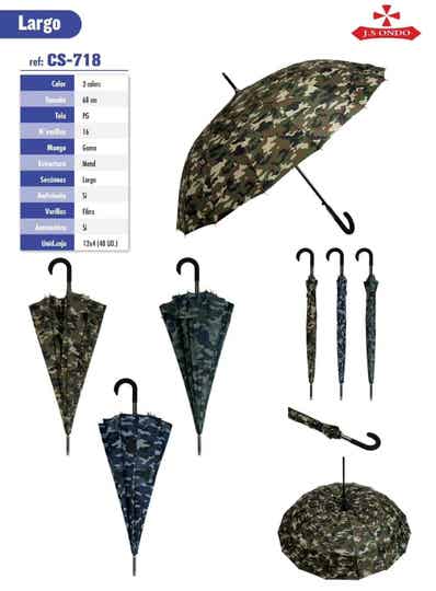 PARAGUAS CRO. CAMUFLAJE AUTOM. 16VARILLAS