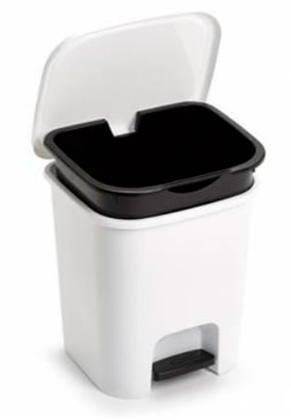 PAPELERA PLASTICO BAÑO PEDAL 7,5litros