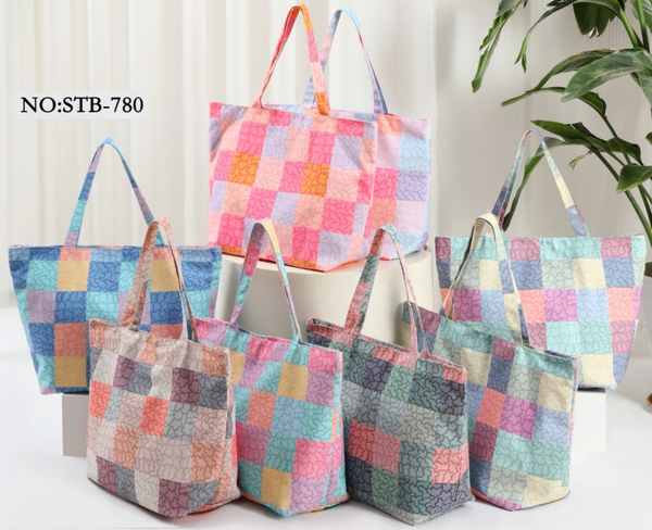 BOLSO PLAYA DECORADO 60x40cm