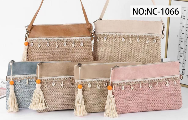 -BOLSO BANDOLERA RATTAN COLORES 27x16cm