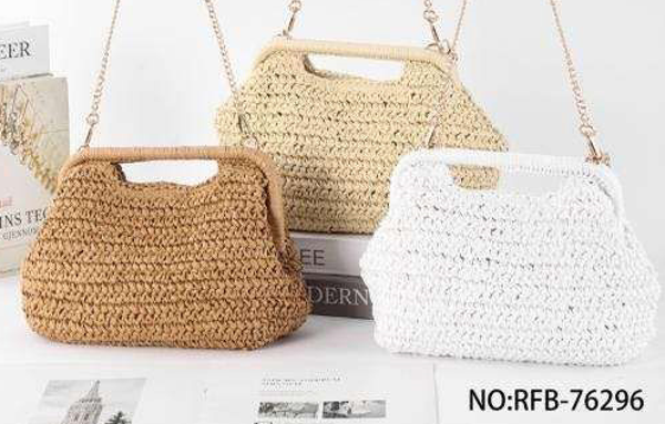 BOLSO BANDOLERA RATTAN CADENA 30x20cm