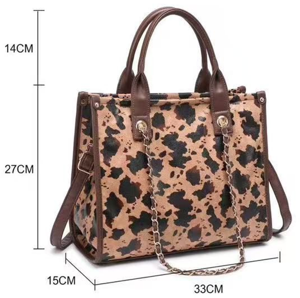 BOLSO CADENA ANIMAL PRINT 33x27cm