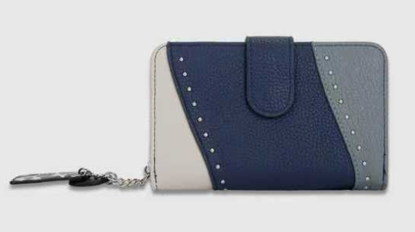 CARTERA SRA. ALARGADA TRICOLOR 16x10cm