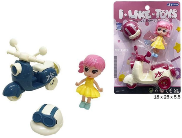 MUÑECA MOTO CASCO BLISTER