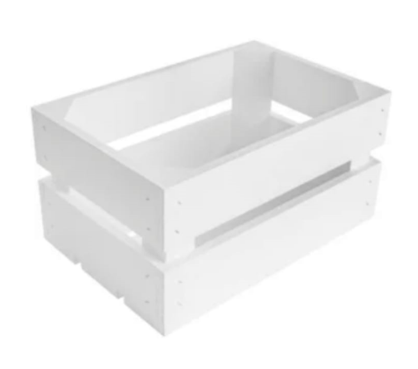 CAJA CUADRADA MADERA BLANCA
