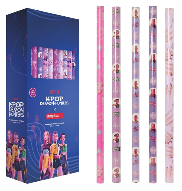 PAPEL DE REGALO K-POP DEMON HUNTERS 70cm x 2m (50)