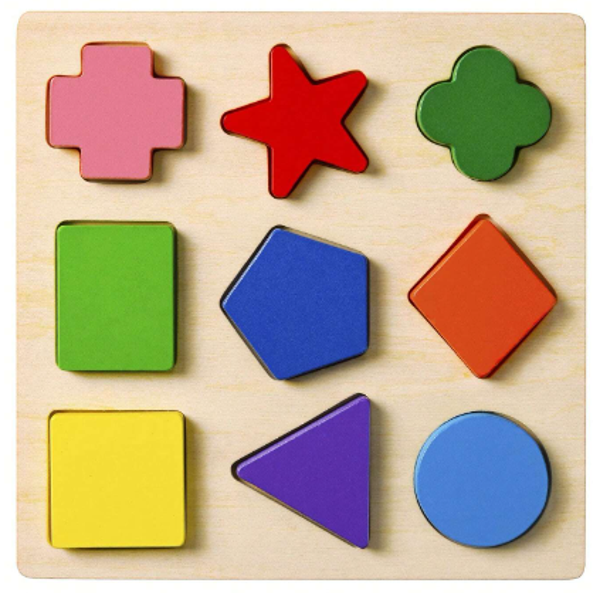 PUZZLE MADERA FORMAS GEOMETRICAS 18x18cm