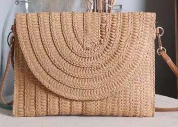 -BOLSO CARTERA MIMBRE SOLAPA 28x20cm