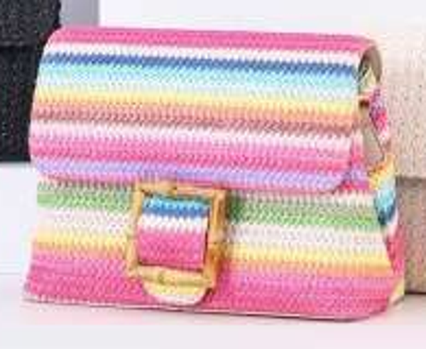 -BOLSO CUADRADO MIMBRE CIERRE 24x17cm