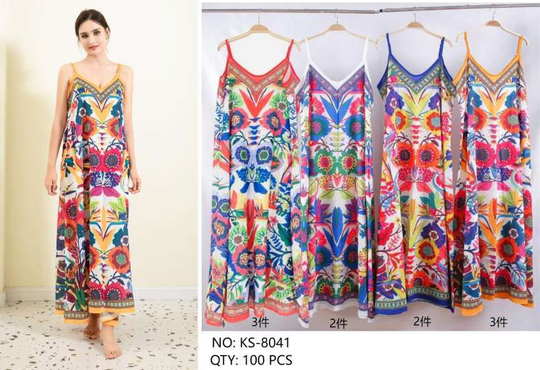 PLAYERA VESTIDO LARGO ESTAMPADO