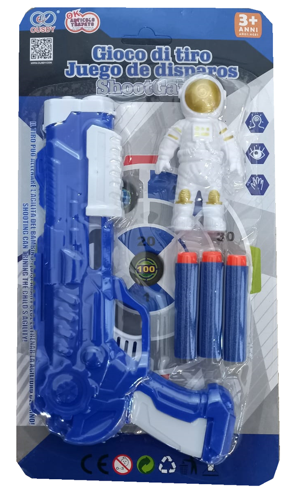 PISTOLA LANZA BALAS ASTRONAUTA BLISTER