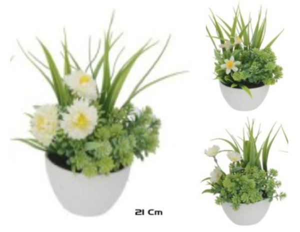 MACETA FLORES MIX GRASS 21cm